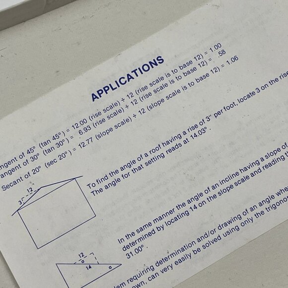 Vintage STAEDTLER Mars 964 51-10 Adjustable Triangle with Slope & Rise Drafting - Picture 7 of 10